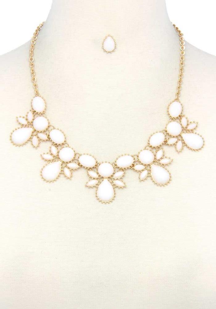 Colorful Acrylic Teardrop or Floral Necklaces