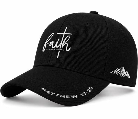 Faith Can Move Mountains Matthew 17:20 Baseball Cap