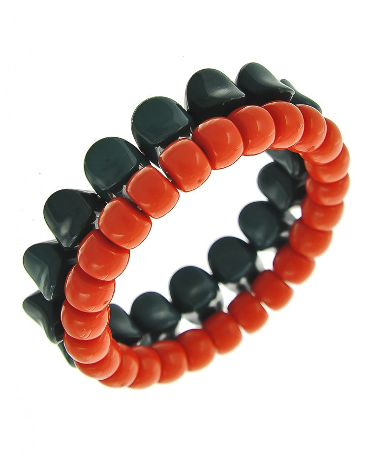Pulsera negra/morada