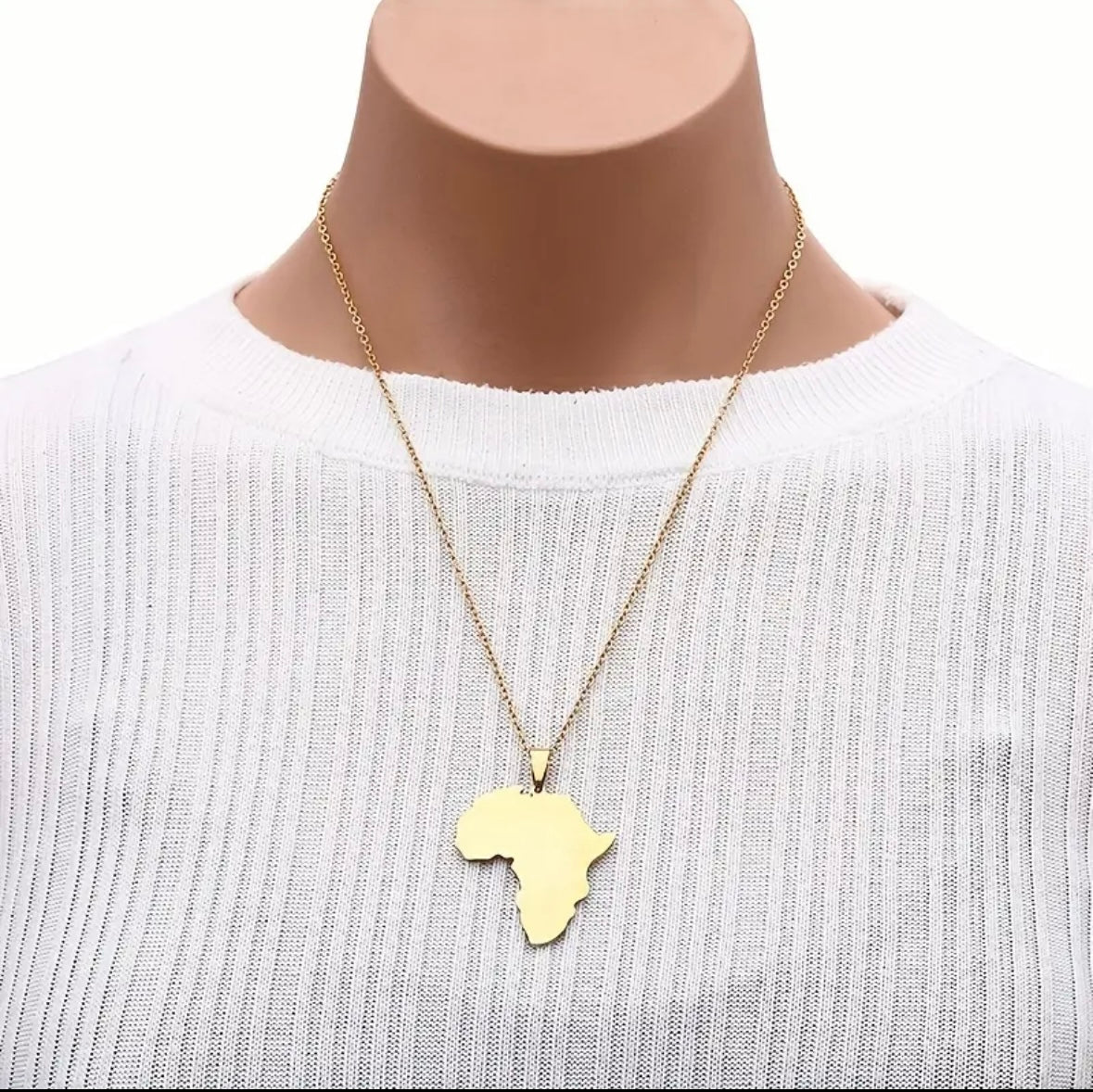 Vintage Stainless Steel African Large Hip Hop Necklace for Women - Silver