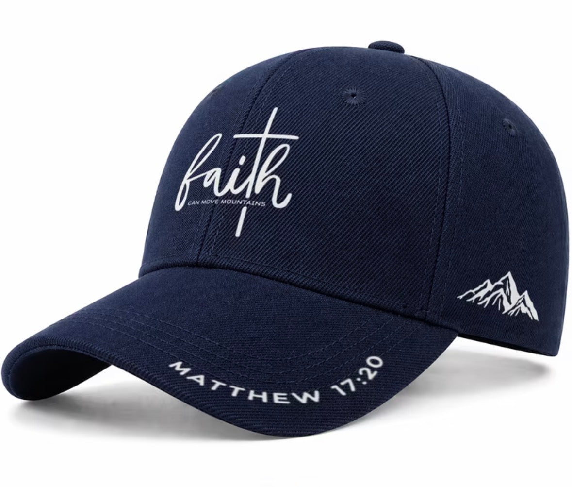 Faith Can Move Mountains Matthew 17:20 Baseball Cap
