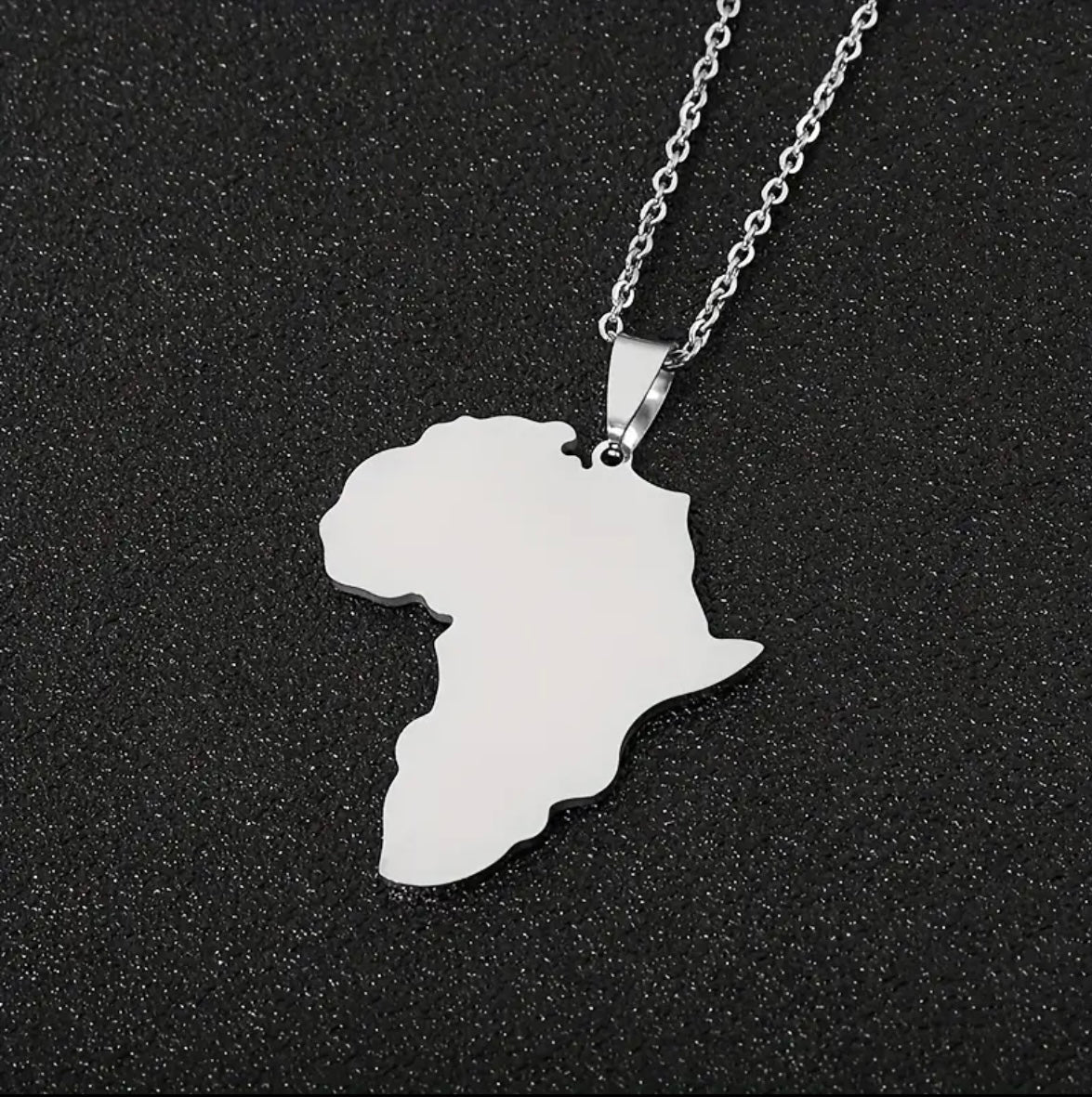 Vintage Stainless Steel African Large Hip Hop Necklace for Women - Silver