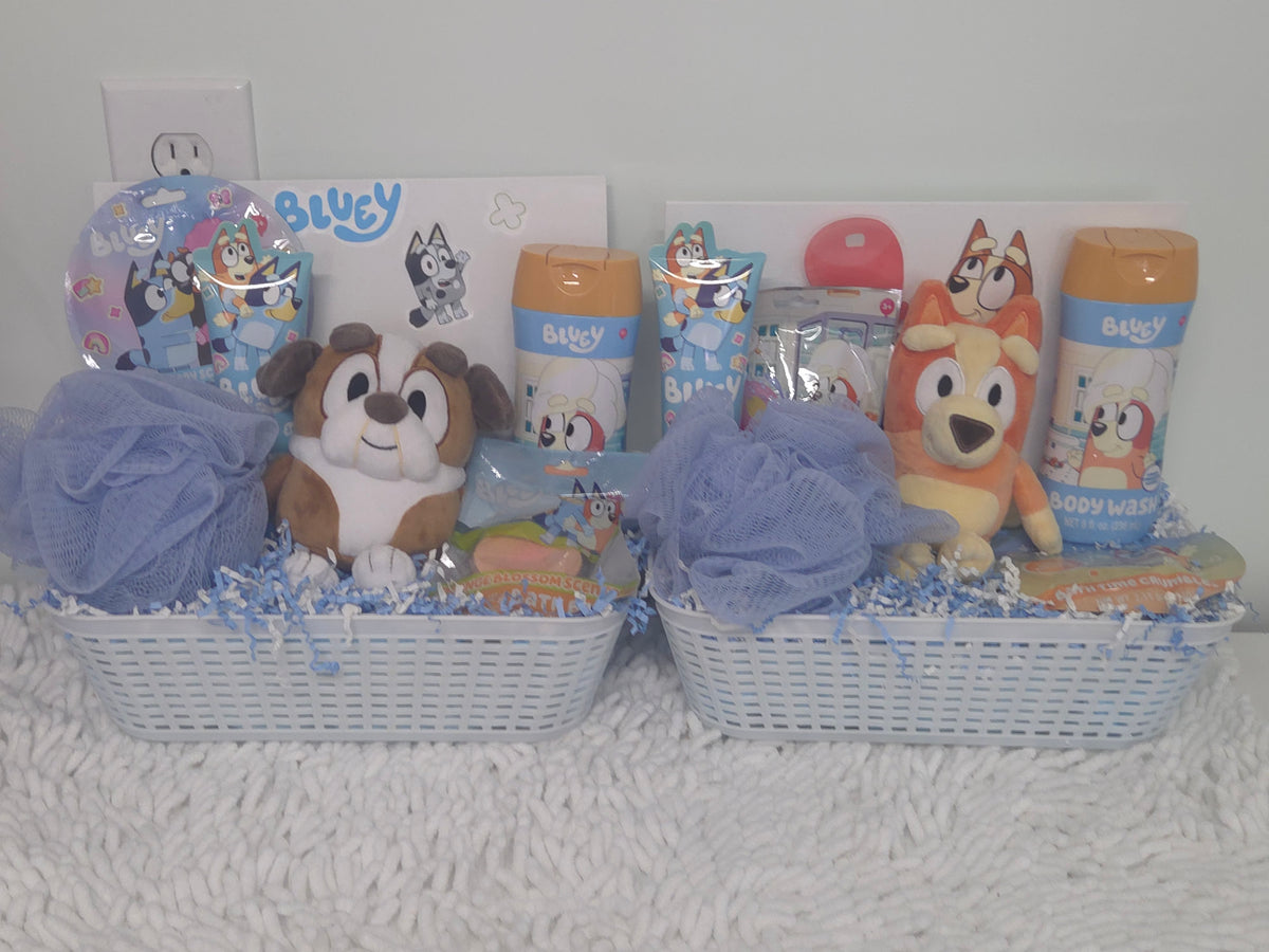 Deluxe Bluey-Themed Bath & Gift Basket