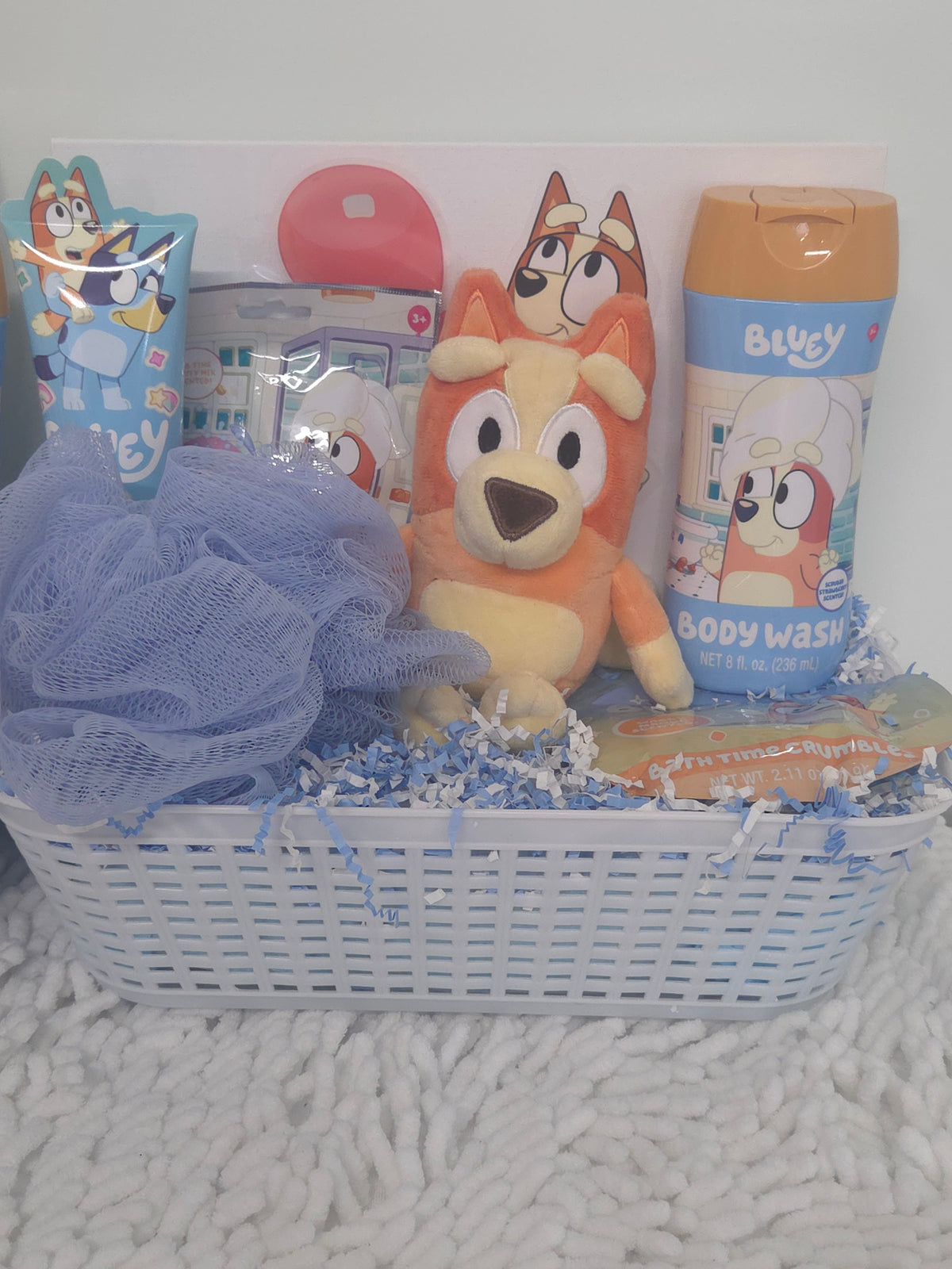 Deluxe Bluey-Themed Bath & Gift Basket