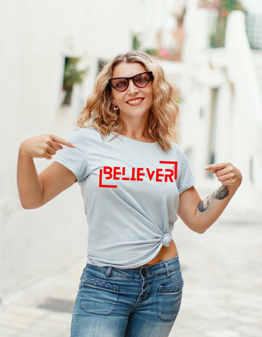 Romans 10:9-10 "Believer" Tee