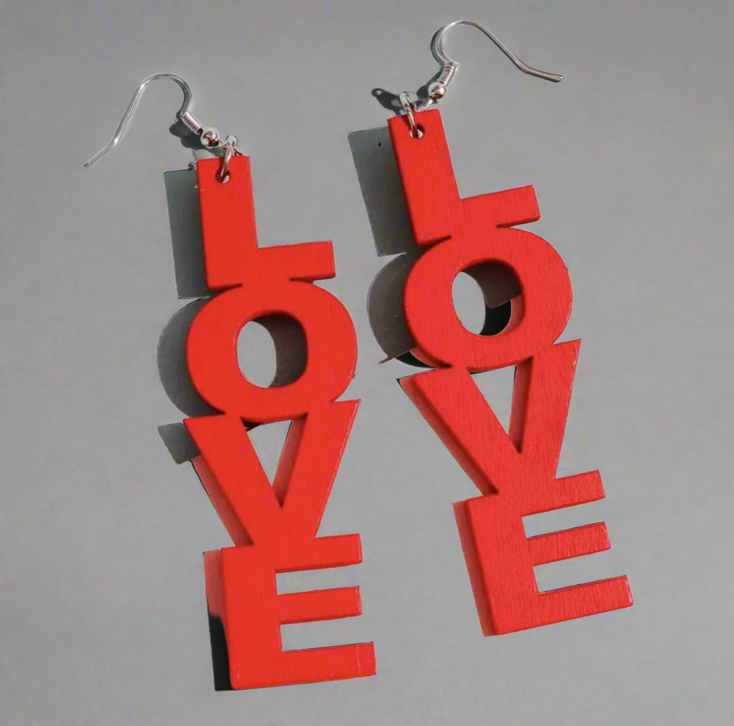 Unlock Your Style: Vibrant Love Letter Drop Earrings for Women - 4in x 0.75in!