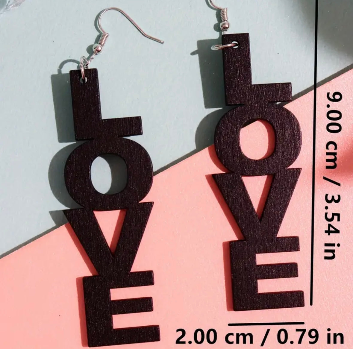 Unlock Your Style: Vibrant Love Letter Drop Earrings for Women - 4in x 0.75in!