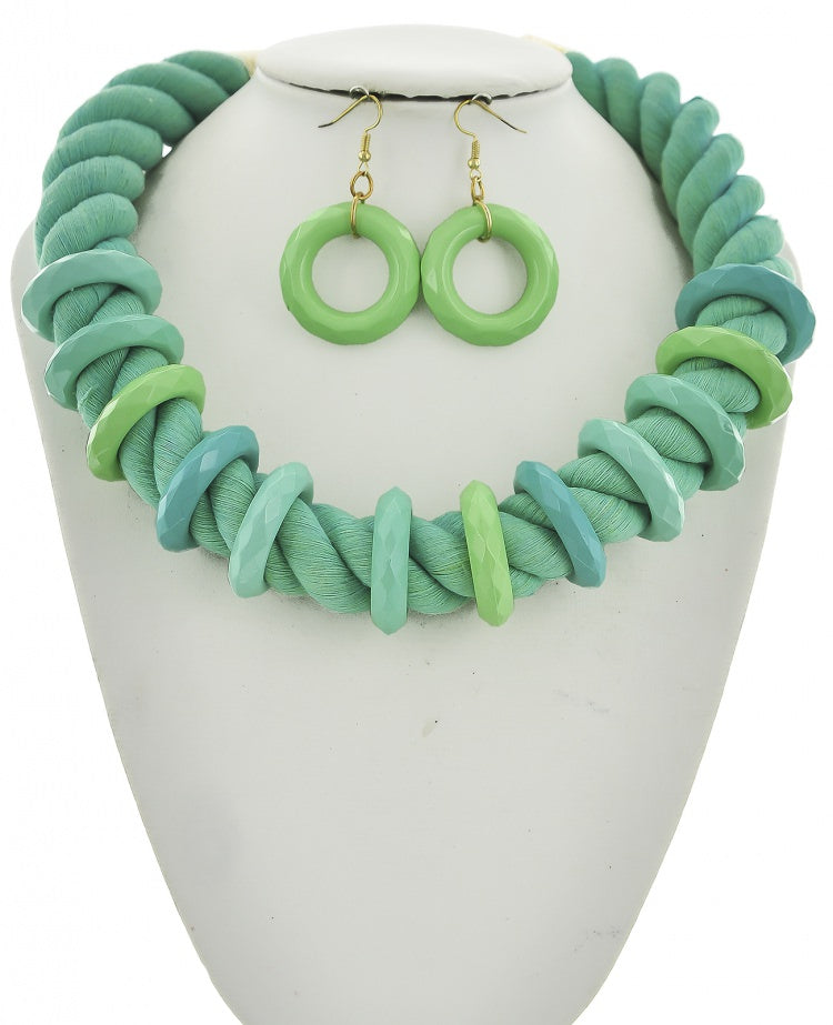 Colorful Cord Necklace Sets