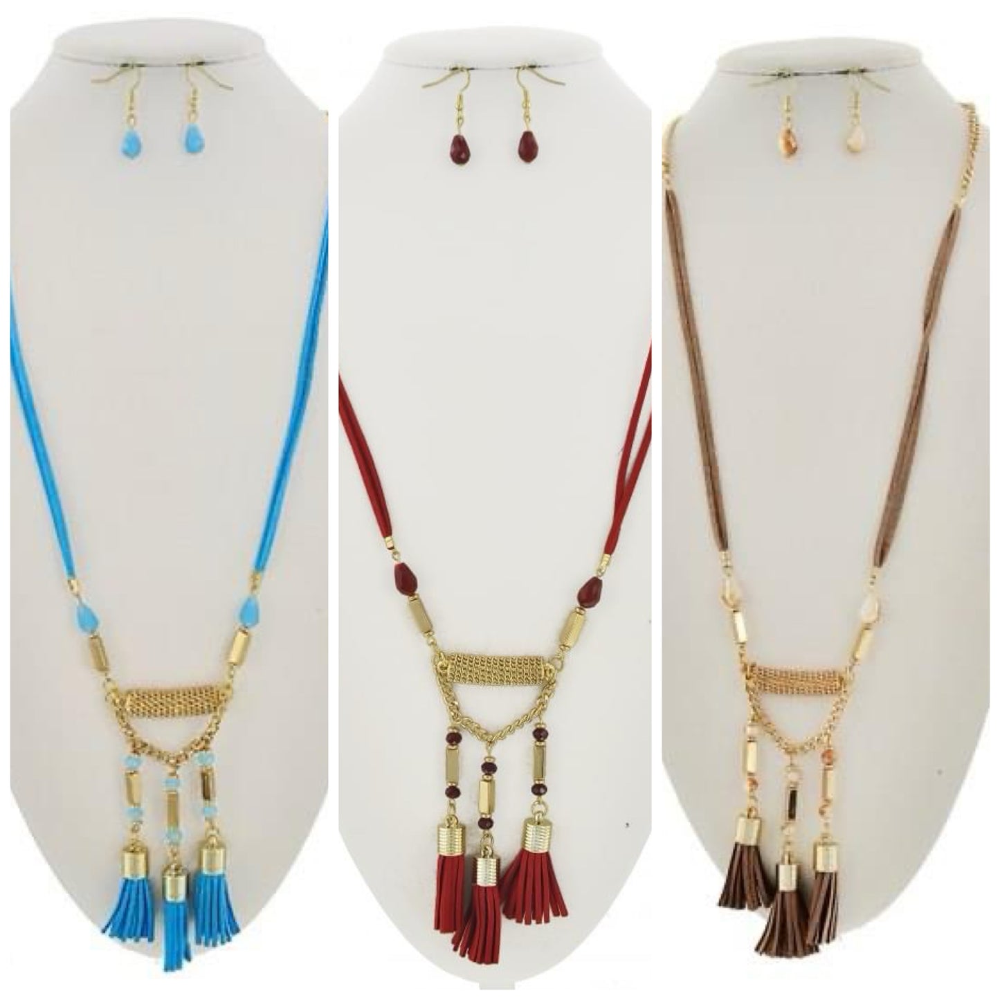 Long Tassle Necklace Set