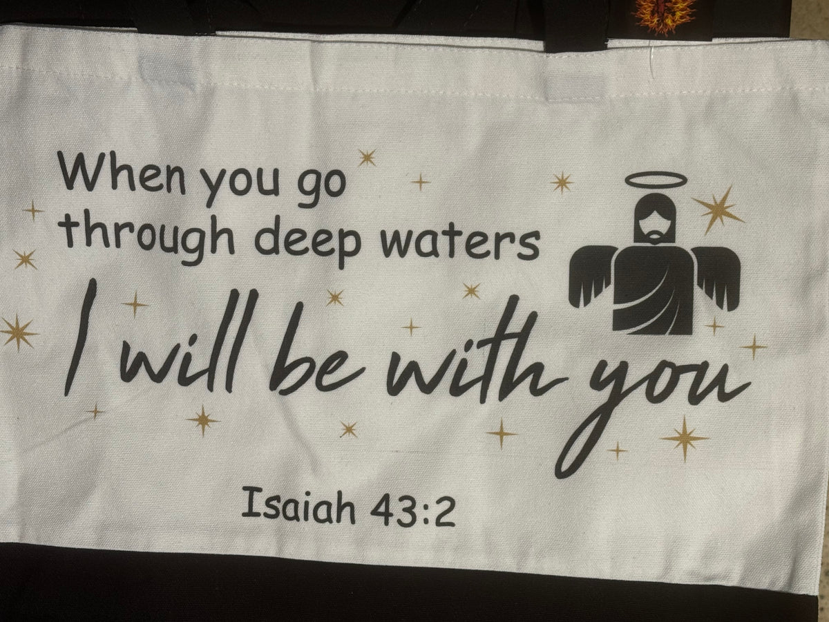 Assorted Biblical Scriptures on Canvas  Tote Bags