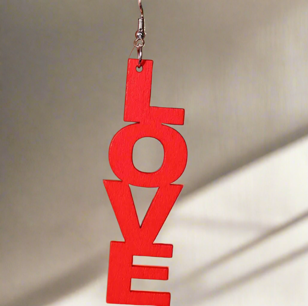 Unlock Your Style: Vibrant Love Letter Drop Earrings for Women - 4in x 0.75in!