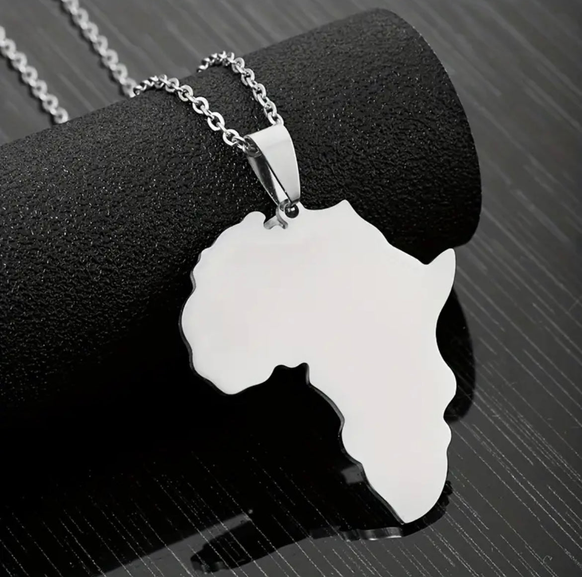 Vintage Stainless Steel African Large Hip Hop Necklace for Women - Silver