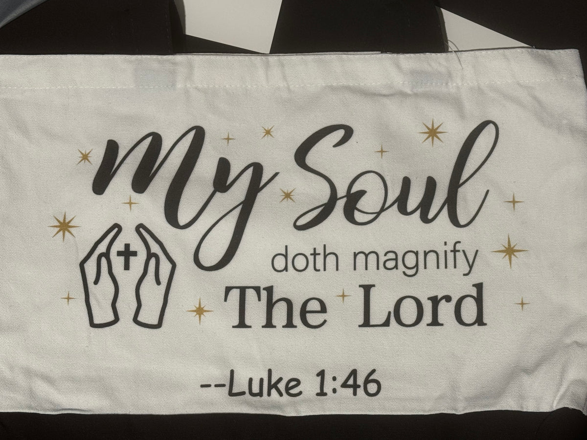 Assorted Biblical Scriptures on Canvas  Tote Bags