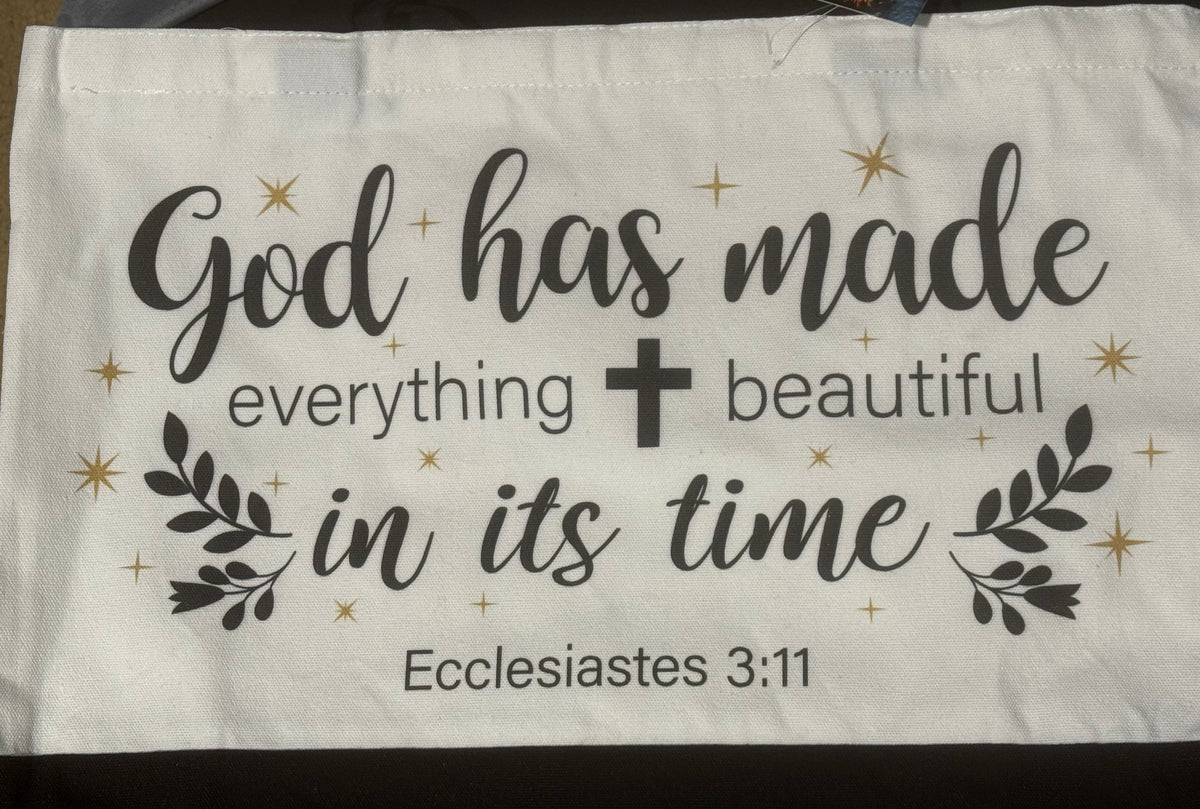 Assorted Biblical Scriptures on Canvas  Tote Bags