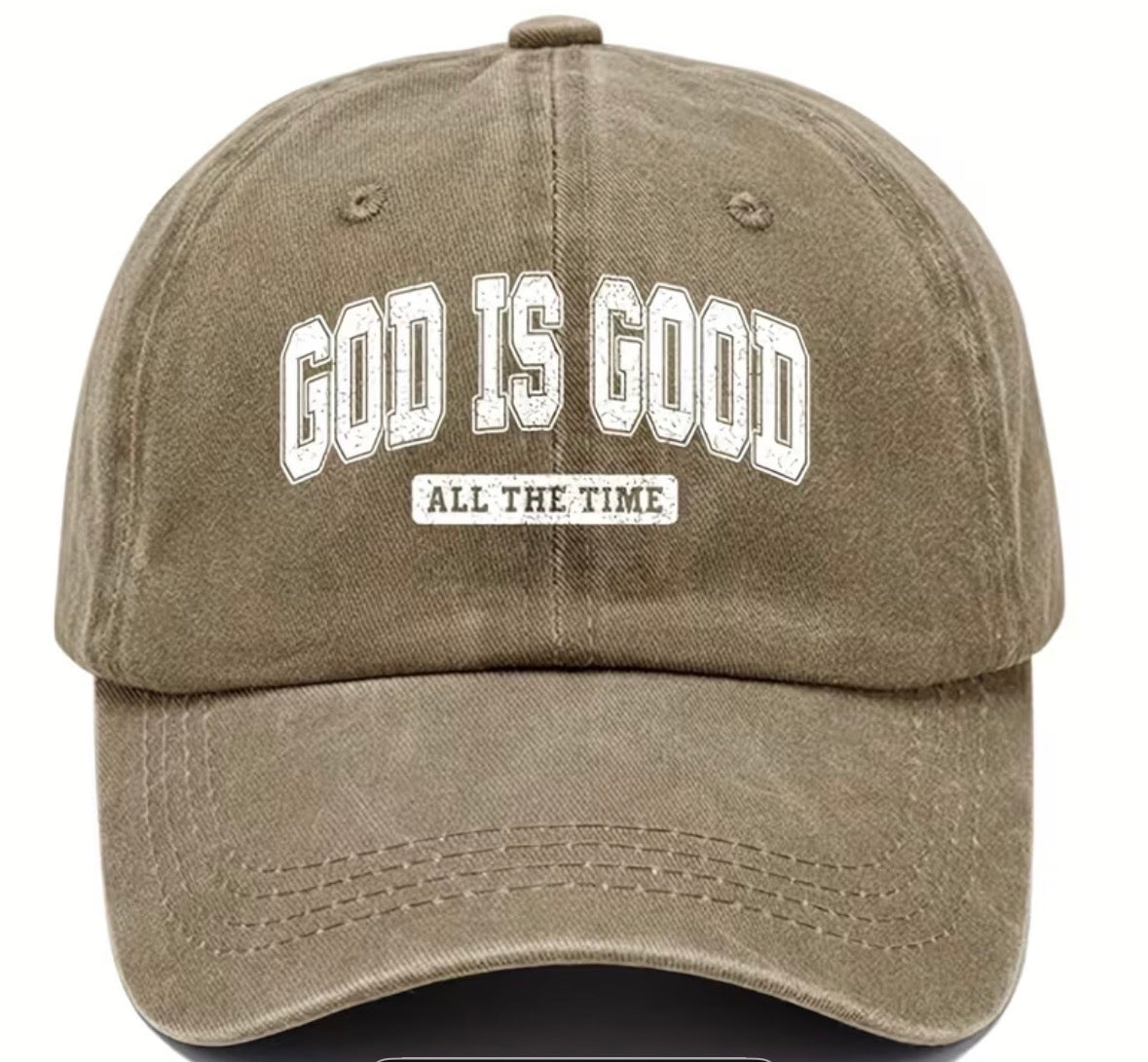 God Is Good All The Time – Vintage Washed Baseball Cap