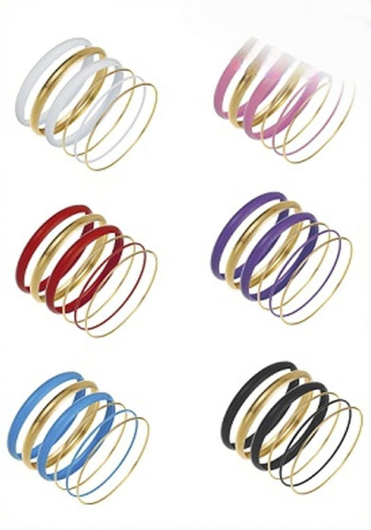 Ensembles de bracelets colorés 6 pièces