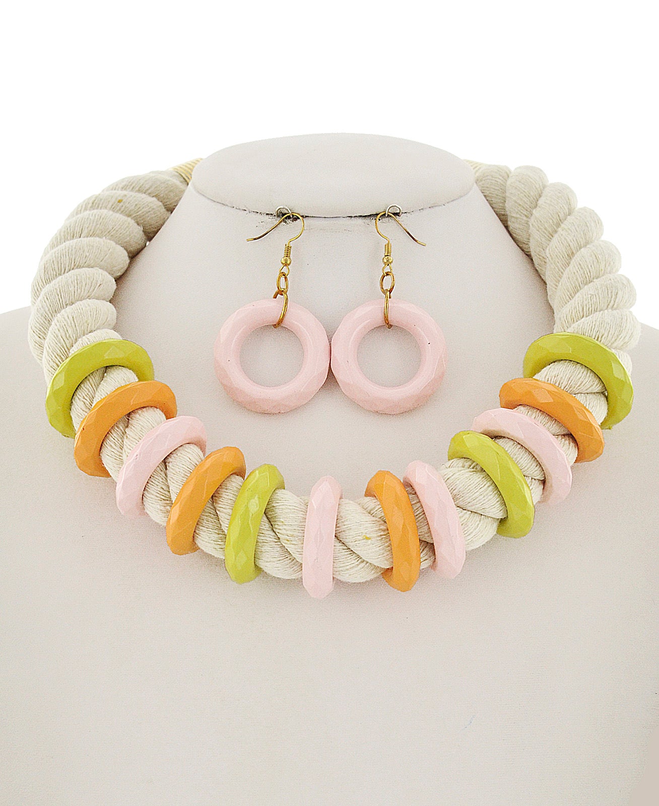 Colorful Cord Necklace Sets