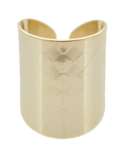 Gold Checkered Ring