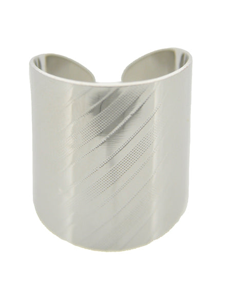 Diagonal Striped Cuff Ring