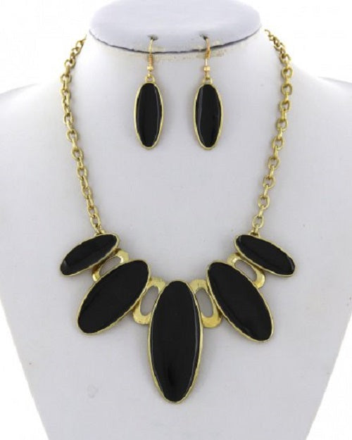 Acrylic Metal Drop Necklace Sets