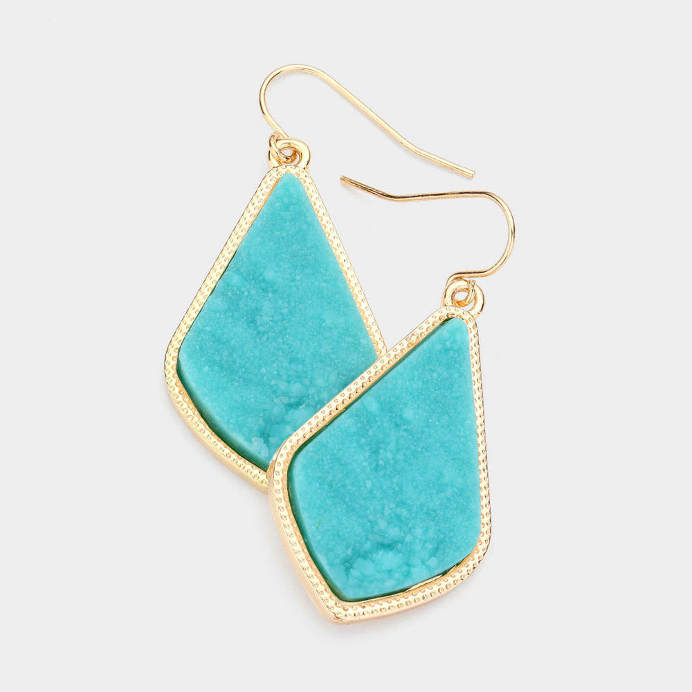 Pendientes de pétalos druzy