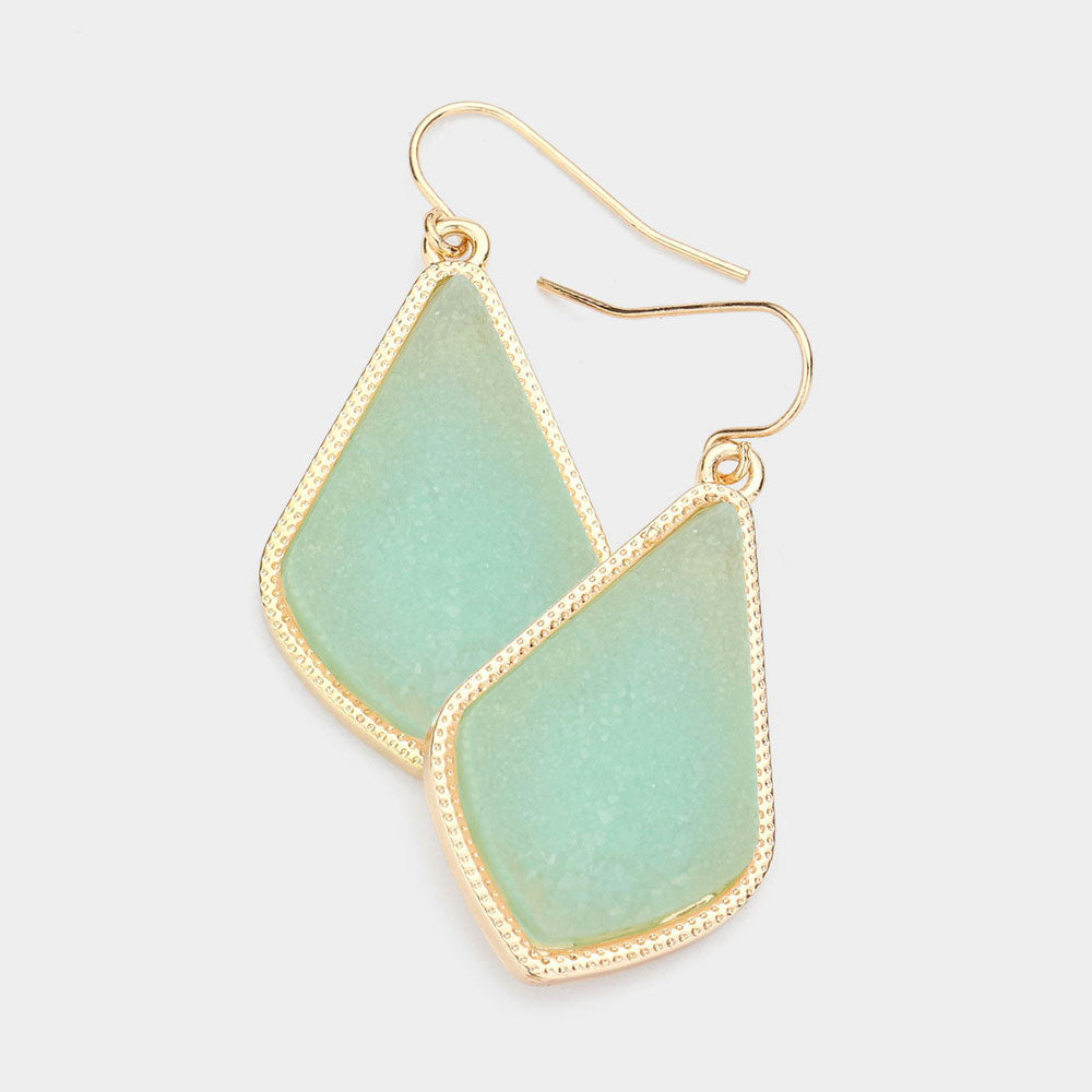 Pendientes de pétalos druzy