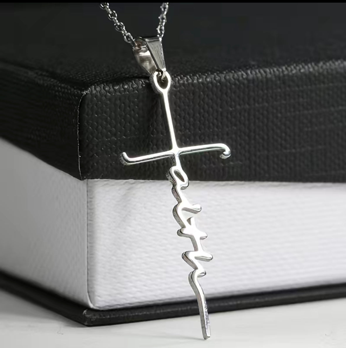 "Faith" Cross Necklace