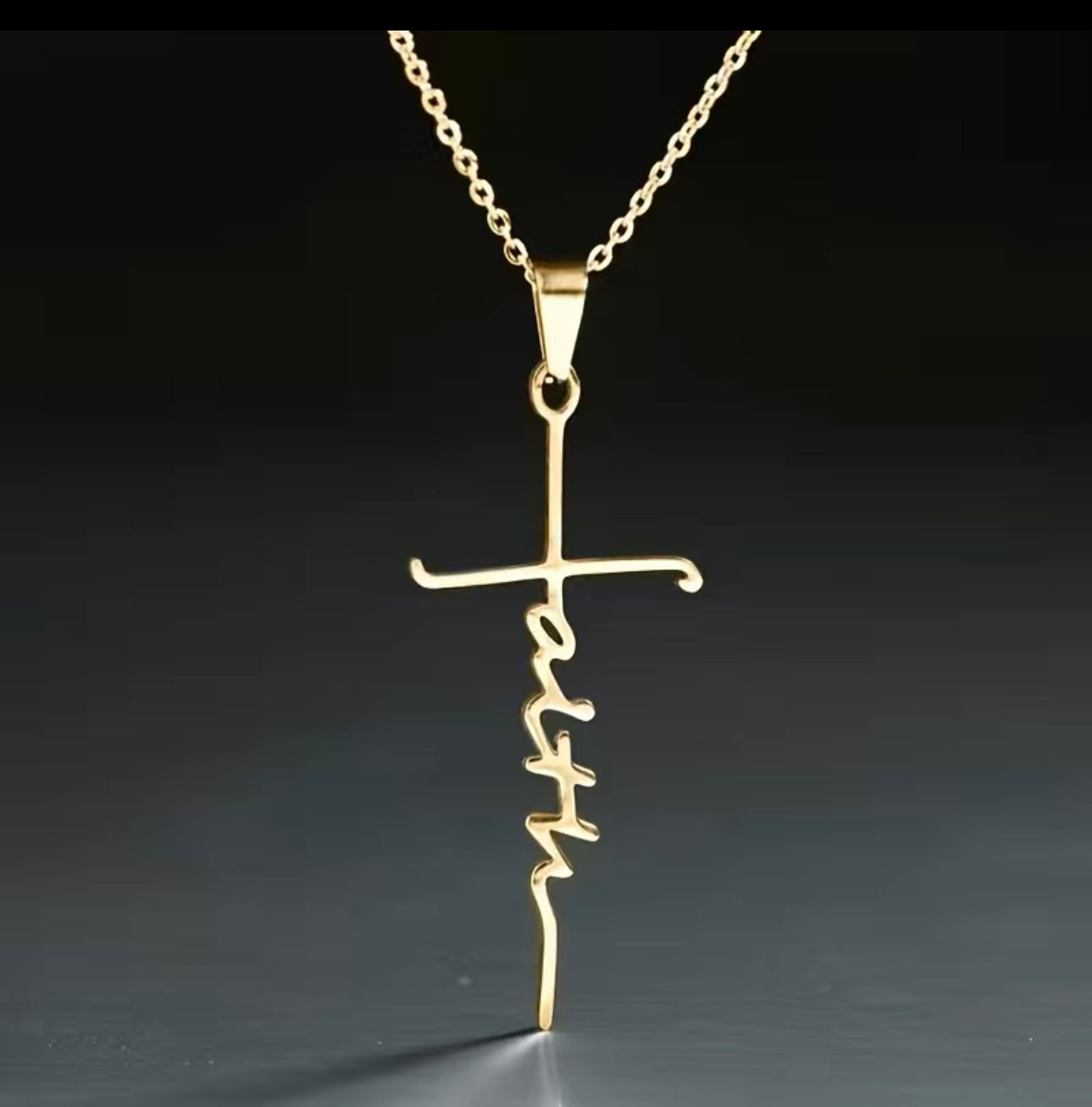 "Faith" Cross Necklace