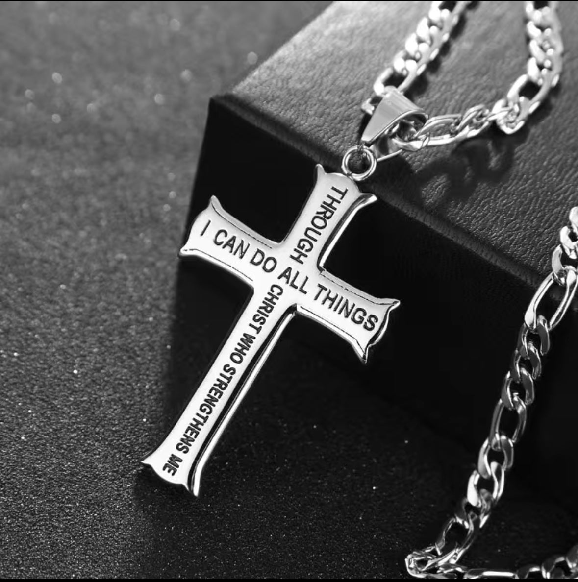 "I Can Do All Things Through Christ" Cross Necklace