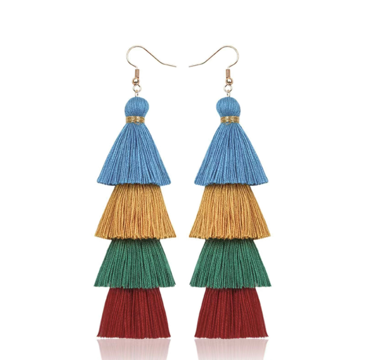 Colorful Handmade Boho Tassel Earrings