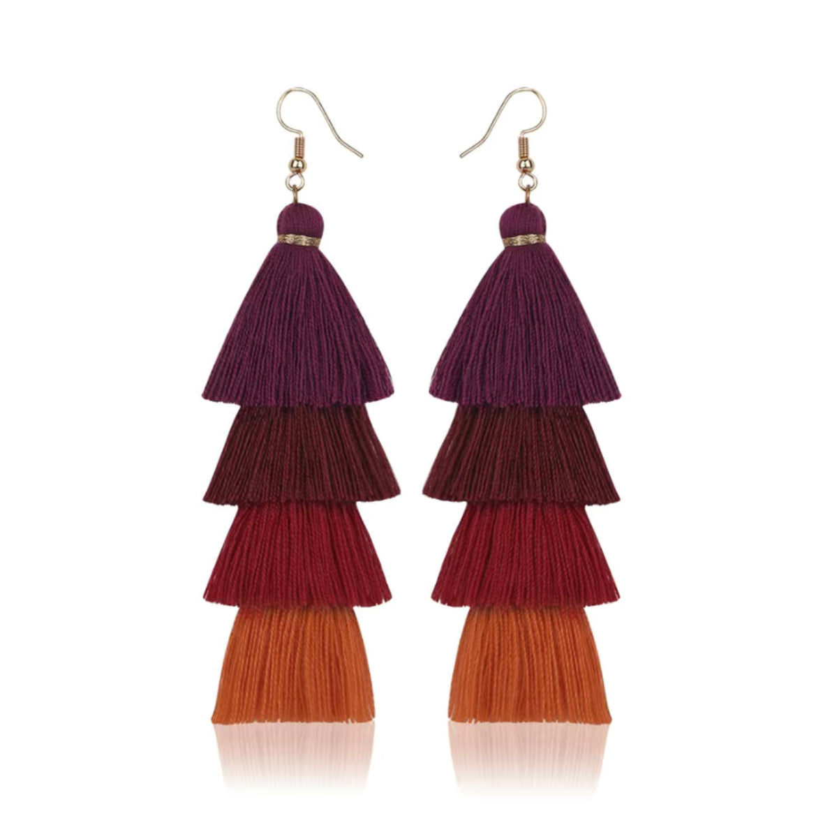 Colorful Handmade Boho Tassel Earrings