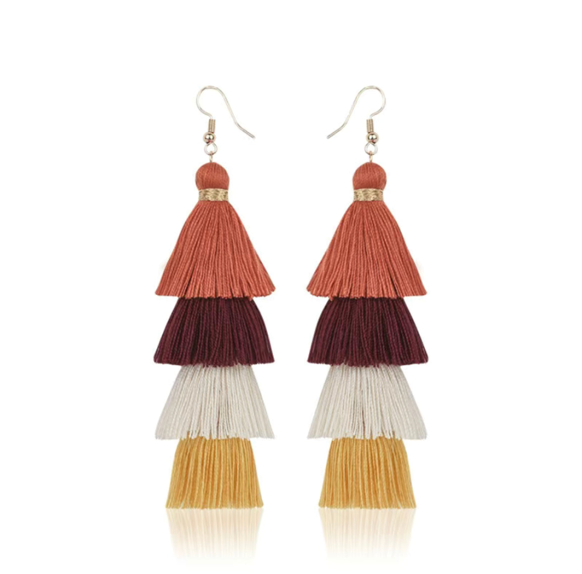 Colorful Handmade Boho Tassel Earrings