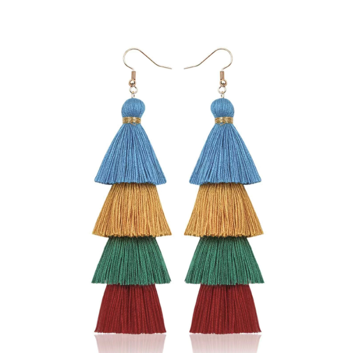 Colorful Handmade Boho Tassel Earrings