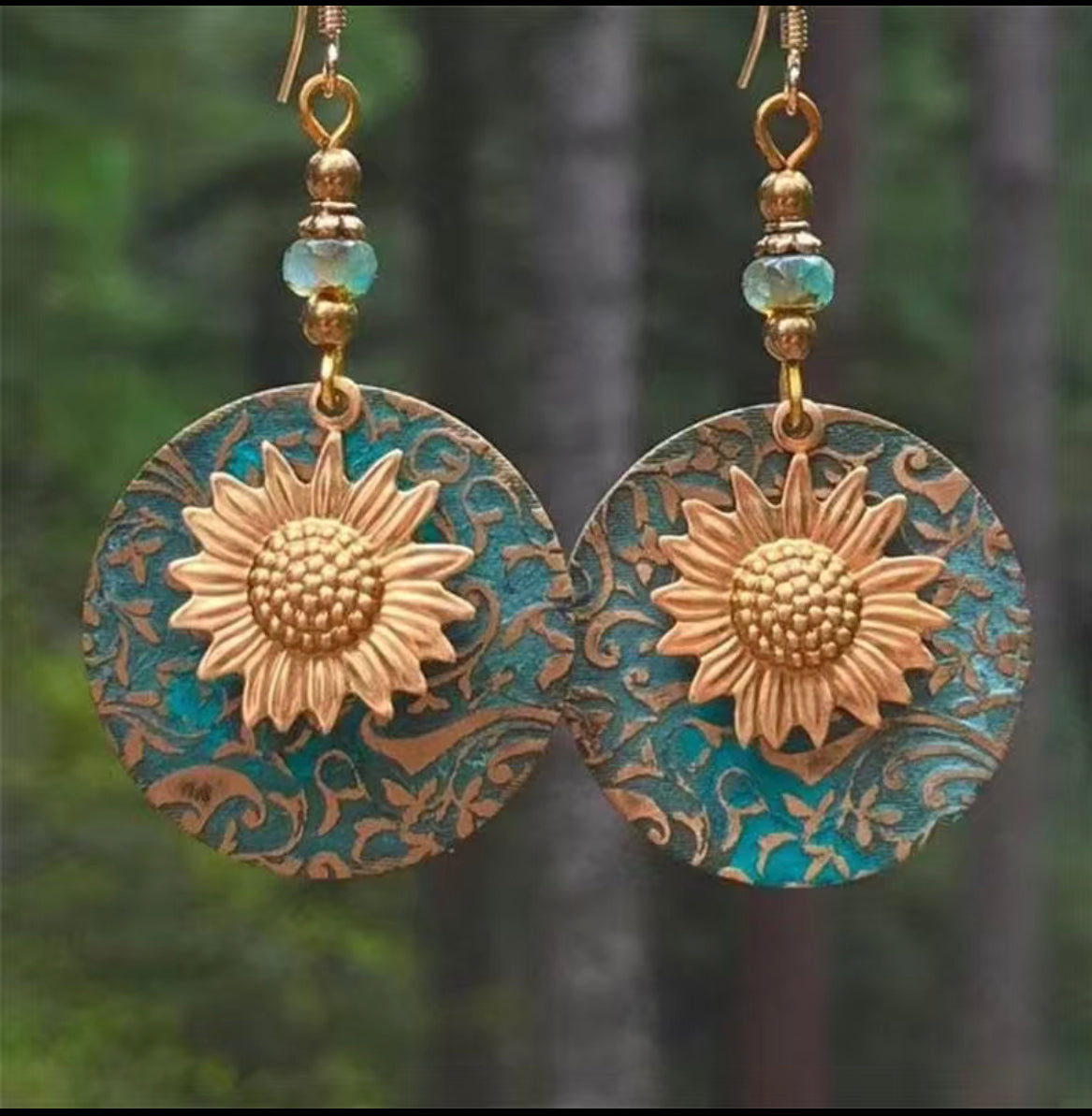 Boho Sunflower Earrings