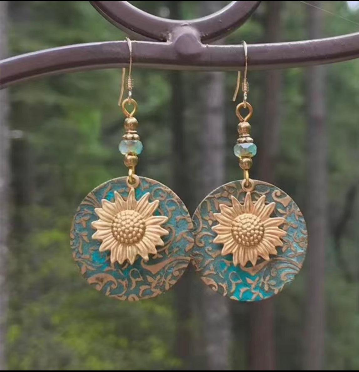 Boho Sunflower Earrings