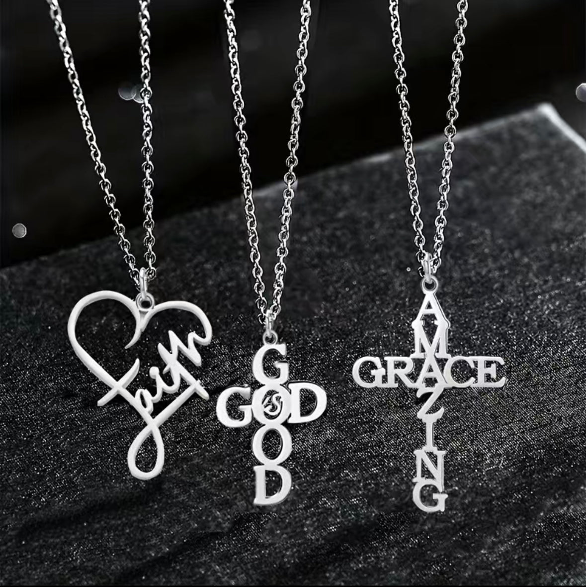 Trendy Design Faith Phrase Necklaces